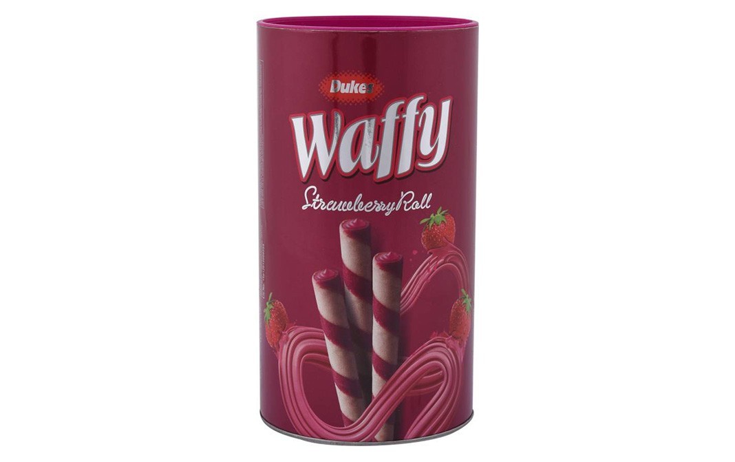 Dukes Waffy Strawberry Roll    Tin  300 grams